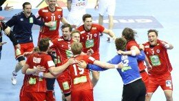 Handball European Championship in 2016 for men. France-Norway