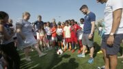 Prime Minister Erna Solberg open football tournament 'Colorful football 