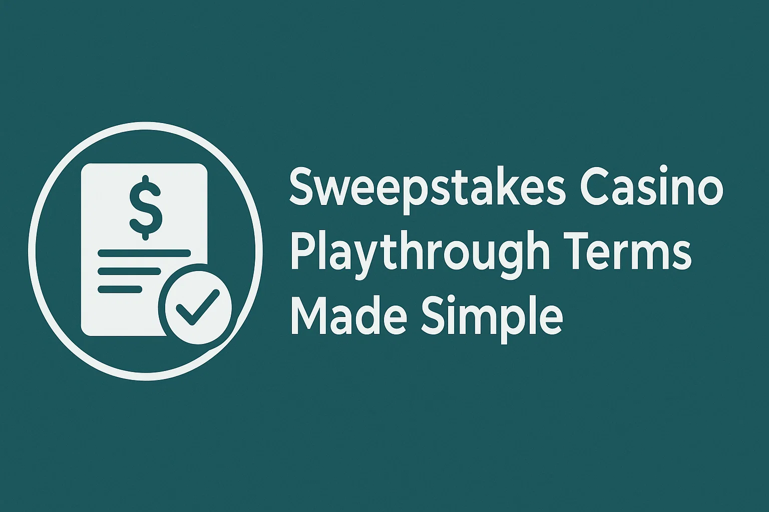 Sweepstakes Casino Playthrough Terms Made Simple