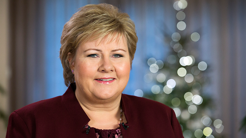Erna thanks the royal couple for the inclusion