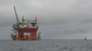 Oil platform Goliat entering Hammerfest