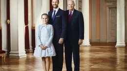 Princess Ingrid Alexandra, Crown Prince Haakon and King Harald of Norway