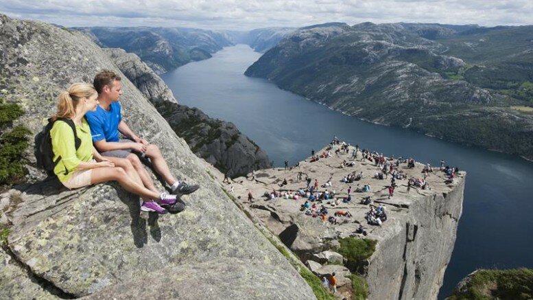 Preikestolen (the Pulpit Rock) . Norway