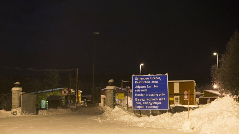 Russian border on Storskog Norway