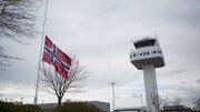 Flag hoisted at half-mast at Flesland Airport