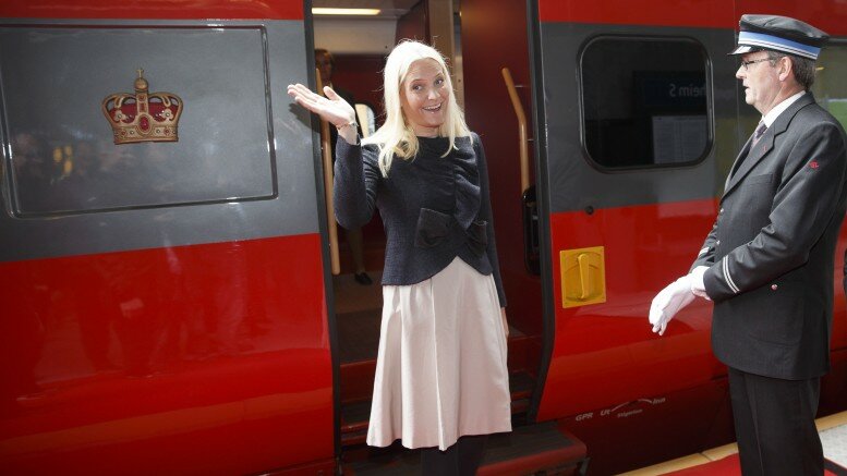 Crown Princess Mette Marit board Literature train