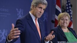 US Secretary of State John Kerry and Prime Minister Erna Solberg holds press conference