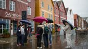 Rainy weather in Bergen