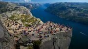 Pulpit Rock in Lysefjord in Rogaland Innovation Norway
