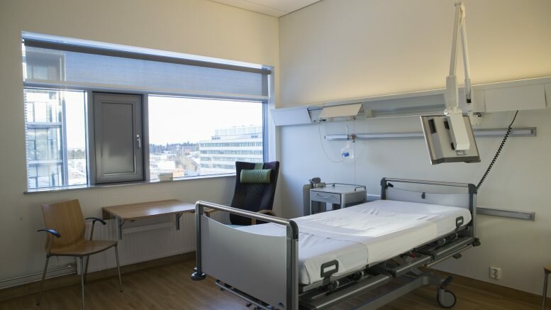 Sick room at Akershus University Hospital