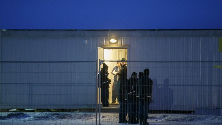 Asylum seekers in the arrival Center for refugees in Kirkenes