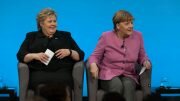 Prime Minister Erna Solberg and Chancellor Angela Merkel
