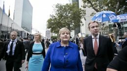 Prime Minister Erna Solberg and Foreign Minister Brende