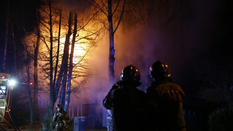 fire in a residential building in Nesodden