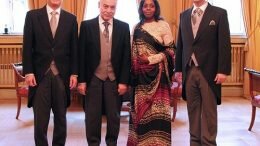 From left: Ambassador of Switzerland, H.E. Dr Alain-Denis Henchoz, Ambassador of Iraq, H.E. Mr Shakir Qasim Mahdi, Ambassador of Rwanda, H.E. Ms Christine Nkulikiyinka, Ambassador of the Czech Republic, Mr Jaroslav Knot Credit: Ragna M. Fjeld