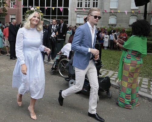 The son, Marius Borg Høiby, and Crown Princess Mette-Marit