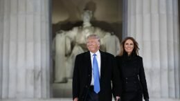 Donald Trump, left, and his wife Melania Trump