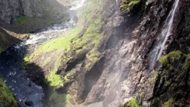 Spectacular waterfalls in Norway