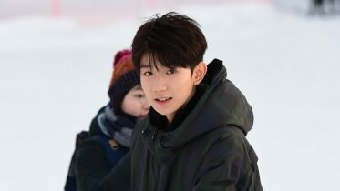 Chinese boy band at Myrkdalen to record video