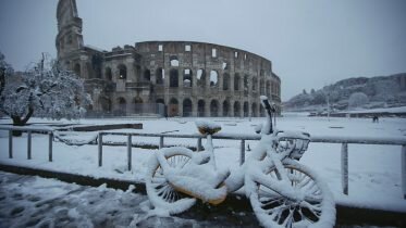 Colosseum dressed in white for the first time in several years