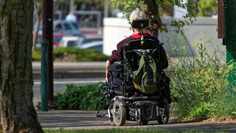 Motorized Wheelchair woman