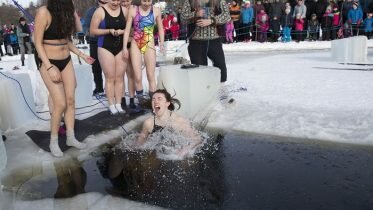 Exchange students got to experience the ice cold Norwegian winter