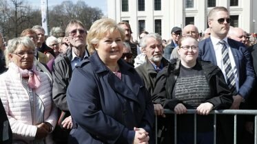 Solberg marched up Karl Johan