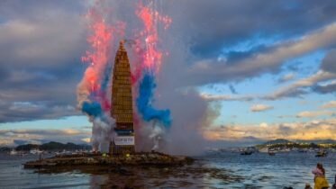 The bonfire in Ålesund was 36 meters high