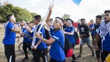 The football party finally started at Ekerbergsletta