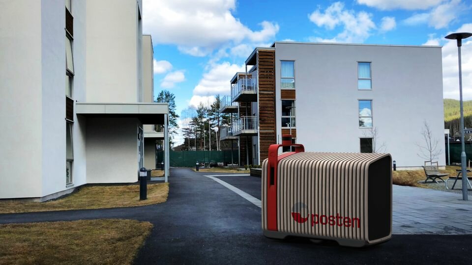 Autonomous mail and parcel robot