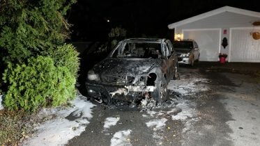 New car fire in Oslo