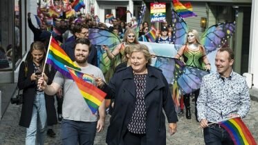 Solberg celebrated gay pride in Stavanger