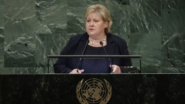 Solberg spoke for Norwegian interests at the UN