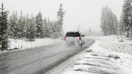 slippery roads car snow