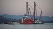 Crane barge navy divers