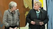 Prime Ministers Erna Solberg and Theresa May
