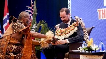 The Crown Prince welcomed with cava in Fiji