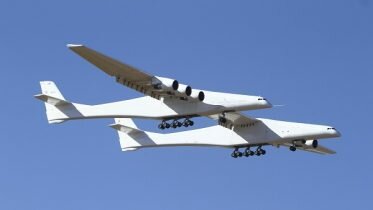The world’s largest aircraft on the wing for the first time