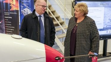 Space technology, fish and local police reform for Solberg on Andøya