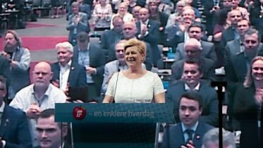 Siv Jensen brought to tears during the 50th birthday celebration