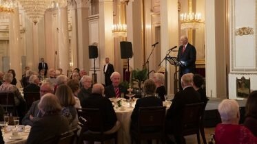 The royal couple honored fiery souls with tea at the Castle