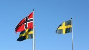 Norwegian and Swedish flag