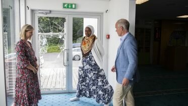 Mæland and Sanner visits the August 10th Memorial