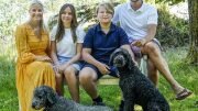 KRISTIANSAND 20200717. Crown Prince Haakon, Crown Princess Mette-Marit, Prince Sverre Magnus and Princess Ingrid Alexandra