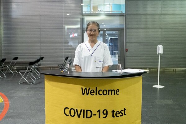 Opening of a new test center for coronavirus at Oslo Airport Gardermoen