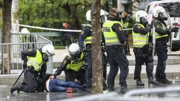 Heavy clashes during Sian demonstration in Bergen