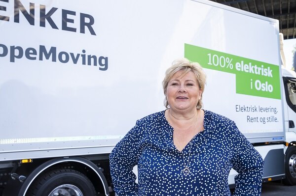 Solberg unveiled the electric truck