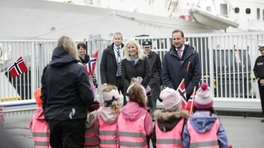 The Crown Prince and Crown Princess on a Coronavirus visit to Kristiansund