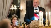 Queen Sonja - king Harald - parliament dinner