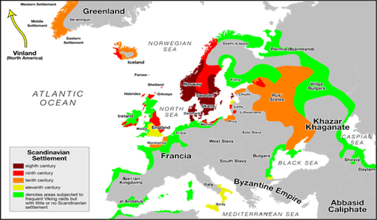 Viking expansion map